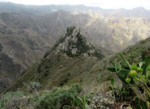 Vista del Roque de los Pinos desde Chimanada Roque de los Pinos en Tenerife