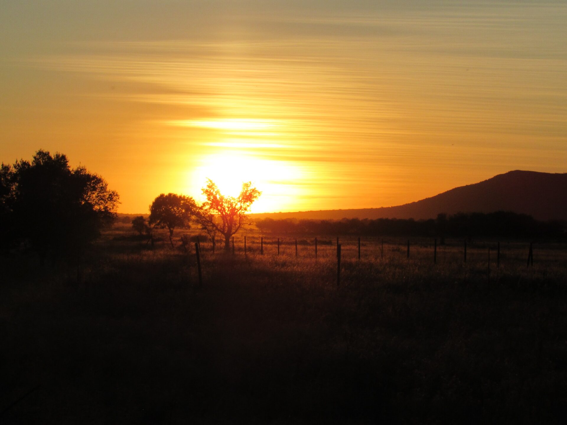 Puesta de sol en Casa Palillos Puesta de sol con berrea