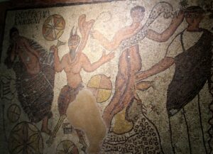 Mosaico en el museo romano de Mérida