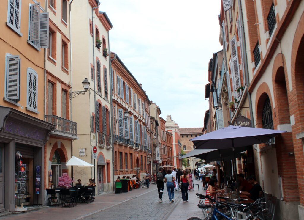 Calles de color rosa en Toulouse