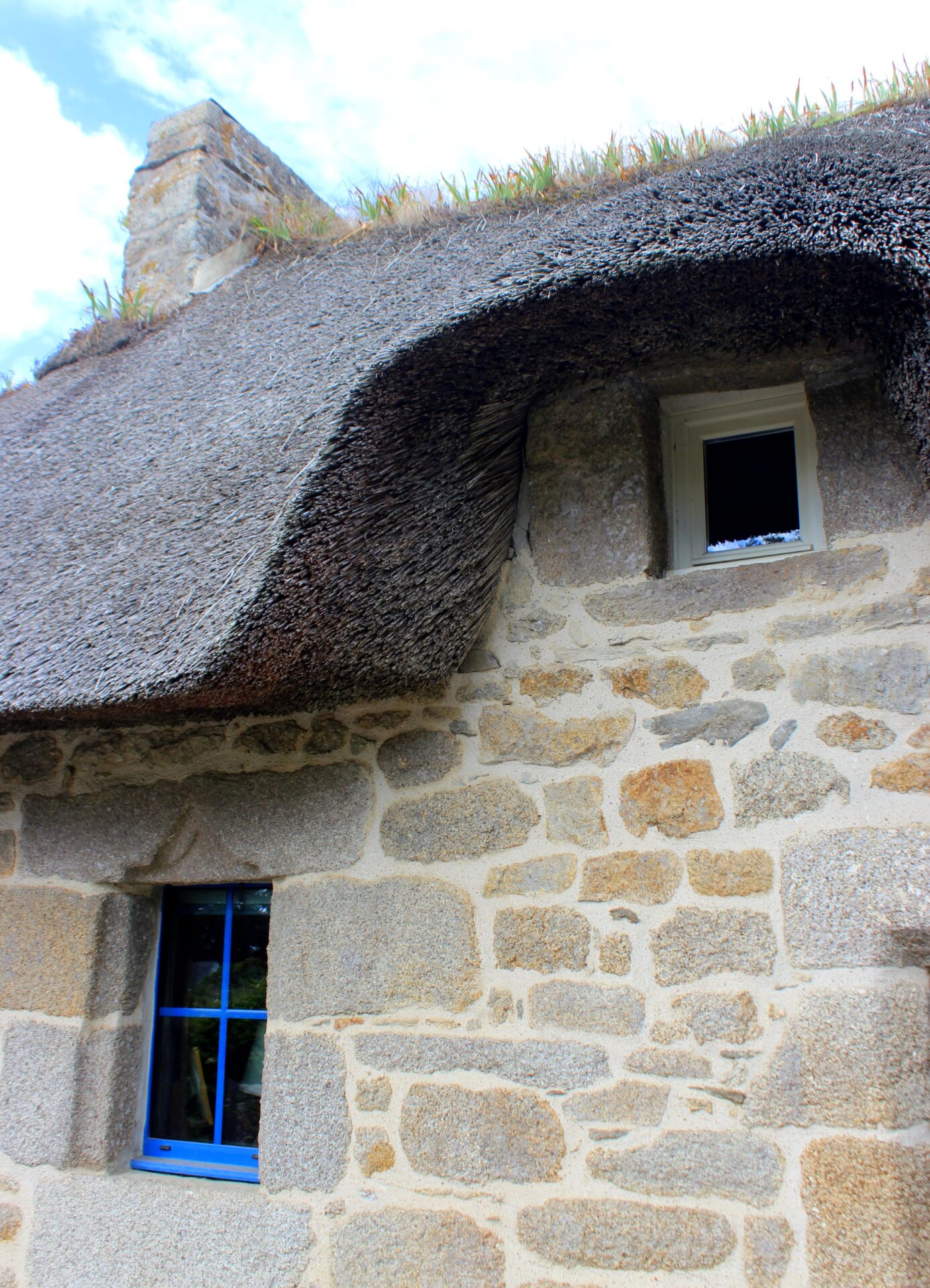 Casas de tejados de paja en Bretaña