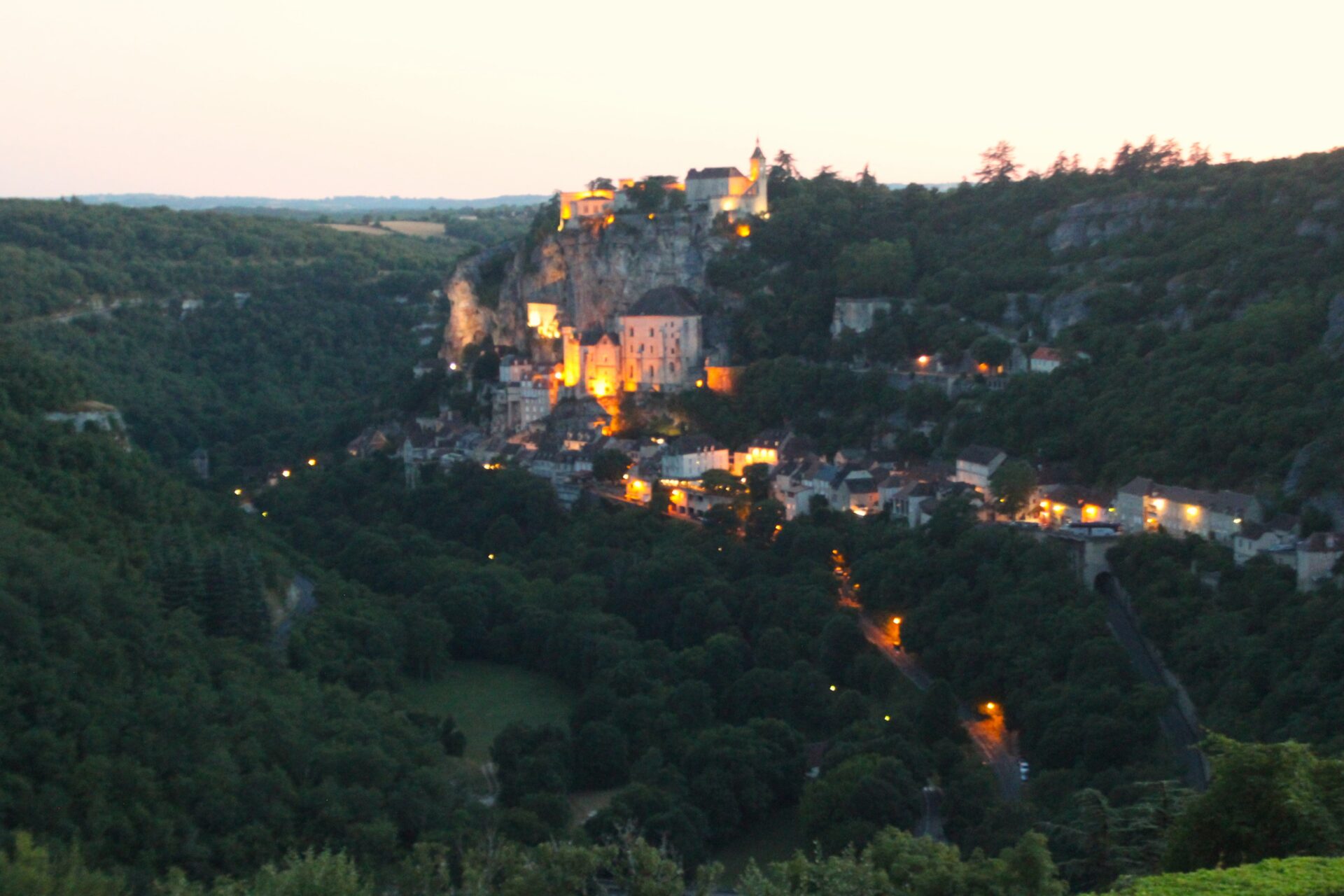 Qué ver en Rocamadour (Francia) Vistas de Rocamadour desde el Belvédère de L'Hospitalet