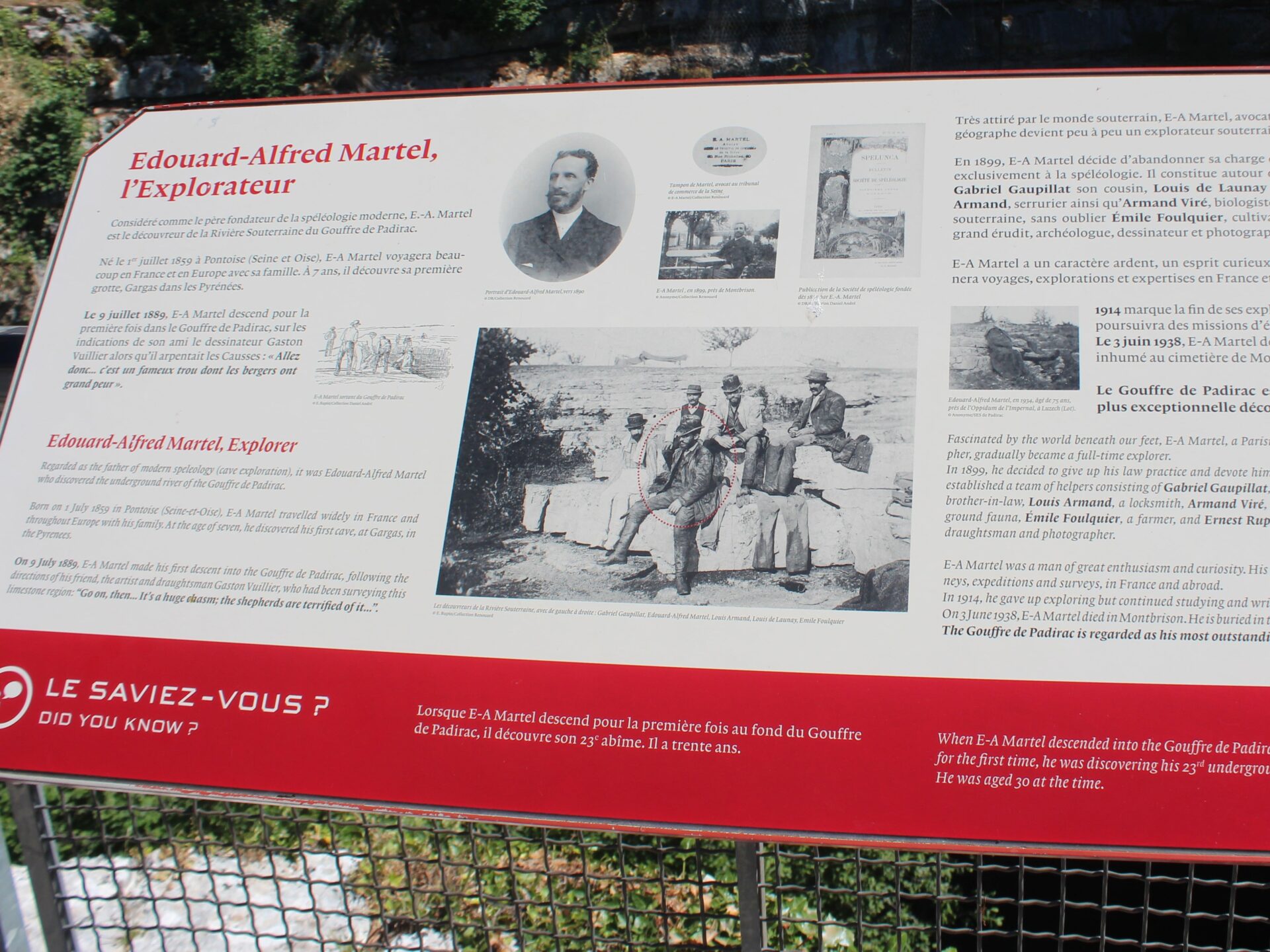 Cueva con ascensor en Francia Historia del explorador Martel