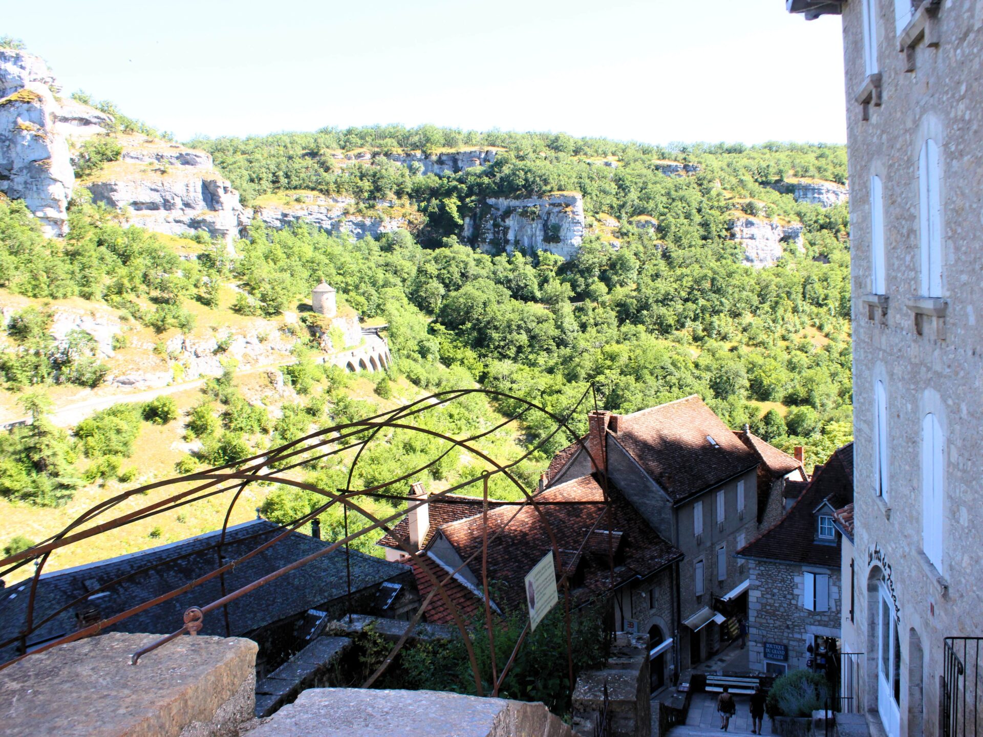 Vistas desde el santuario de Rocamadour Gran Escalera de Rocamadour