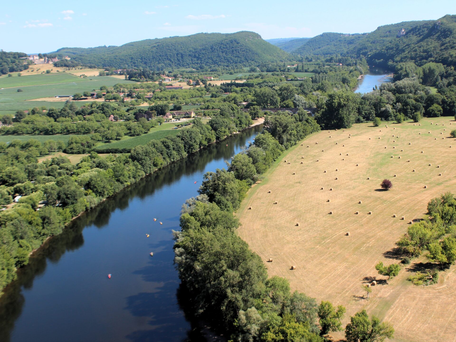 Vistas desde el castillo de Beynac Río Dordoña Périgord Noir