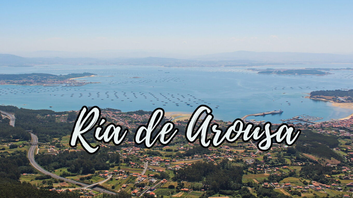 Panorámica de la ría de Arousa con arena blanca, el Atlántico y el sistema dunar